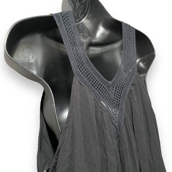 Liz Lange Maternity For Target Rayon Dress Beach Cover Embroidered Neck Large - Picture 8 of 13